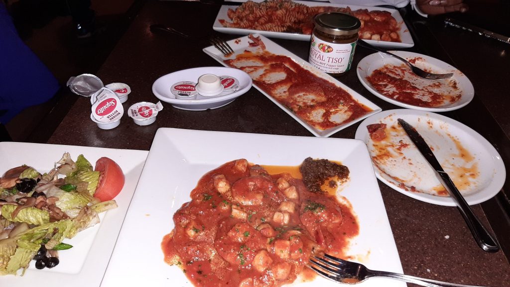 Italian pasta with scallops