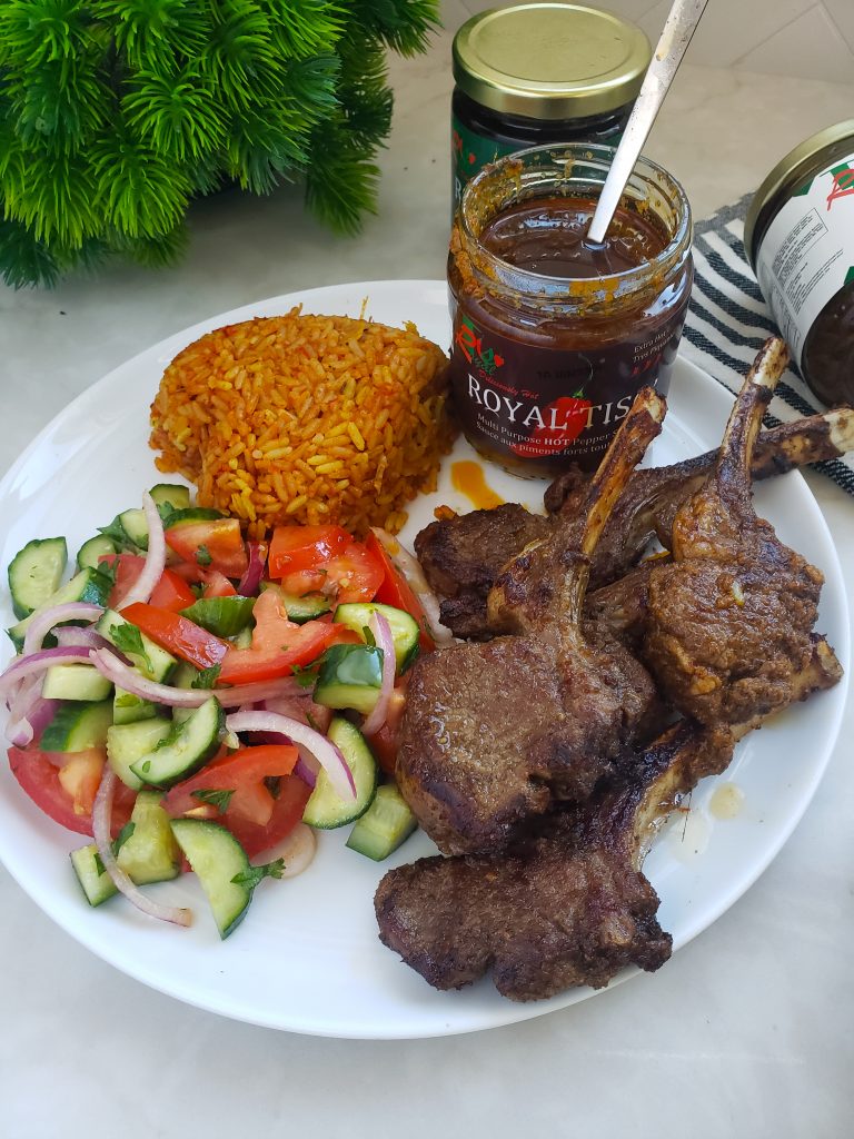 Lamb chops with Royal Tiso